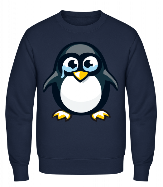 Sad Penguin - Männer Pullover - Marine - Vorn