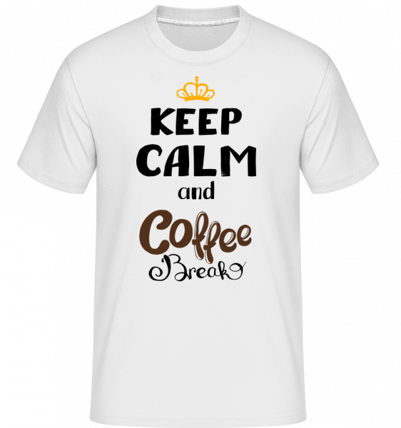 Keep Calm And Coffee Break -  Shirtinator Men's T-Shirt - White - Vorn