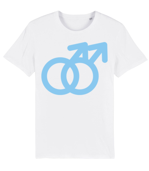 Male Love Icon - Männer Bio T-Shirt Stanley Stella - Weiß - Vorne