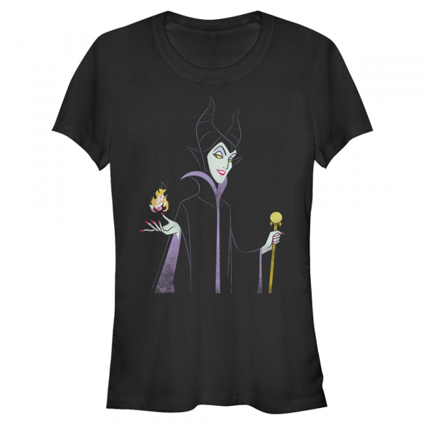 Disney - Sleeping Beauty - Maleficent Minimal Maleficient - Women's T-Shirt - Black - Front