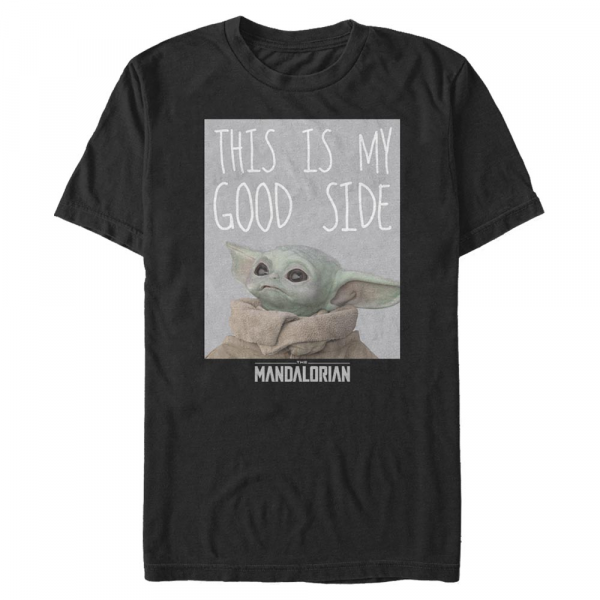Star Wars - The Mandalorian - The Child Good Side - Männer T-Shirt - Schwarz - Vorne
