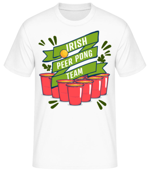 Irish Beer Pong Team - Männer Basic T-Shirt - Weiß - Vorne