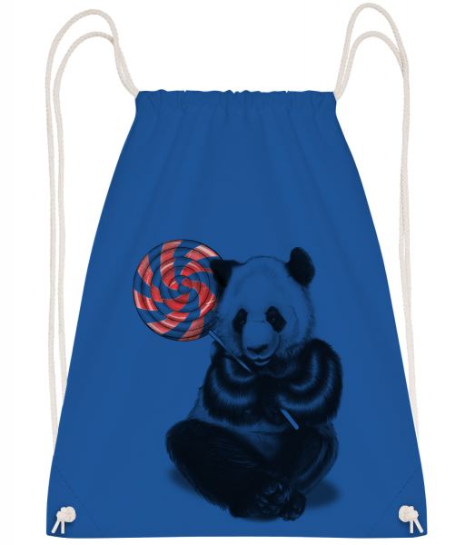 Candy Bear - Drawstring Backpack - Royal blue - Vorn