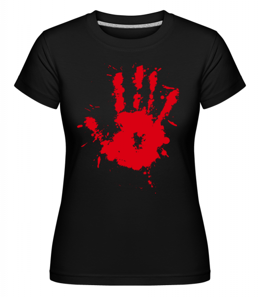 Handprint Blood -  Shirtinator Women's T-Shirt - Black - Vorn