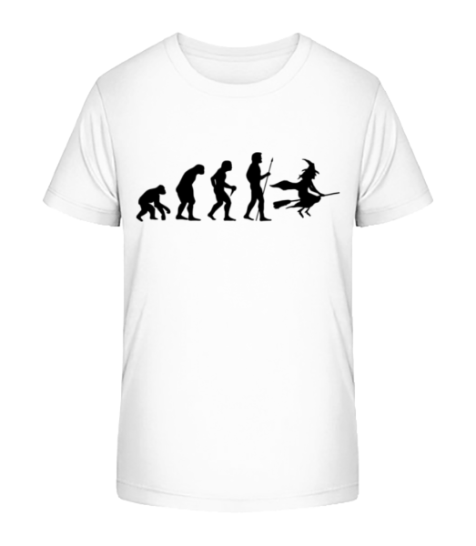 Evolution von Halloween - Kinder Bio T-Shirt Stanley Stella - Weiß - Vorne