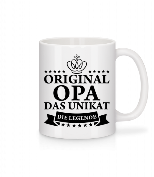 Opa Das Unikat Die Legende - Tasse - Weiß - Vorn