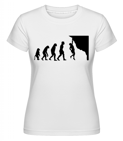 Climbing Evolution -  Shirtinator Women's T-Shirt - White - Front
