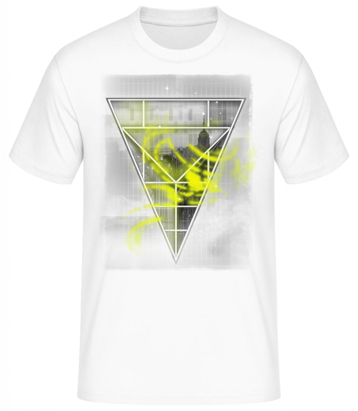 Skyline Triangle - Men's Basic T-Shirt - White - Front