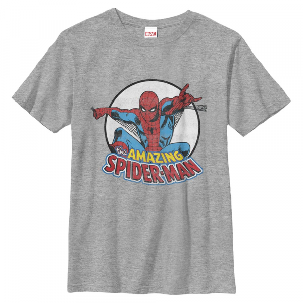 Marvel - Spider-Man - Spider-Man Flying Spider - Kids T-Shirt - Heather grey - Front