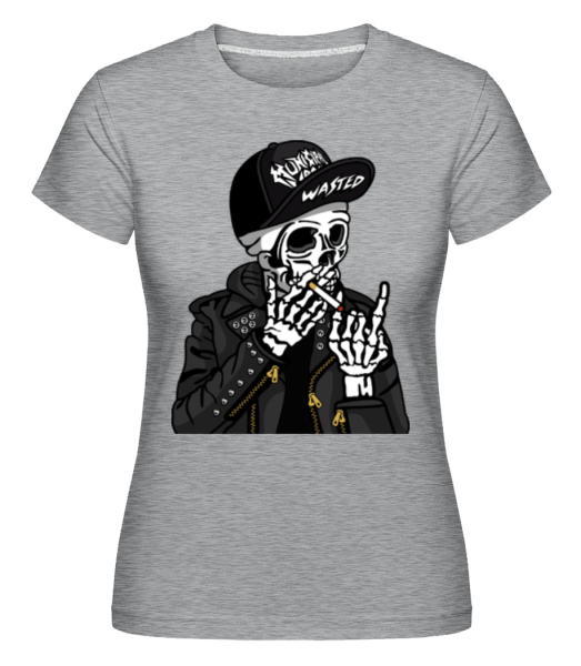Skull Punk -  Shirtinator Women's T-Shirt - Heather grey - Front