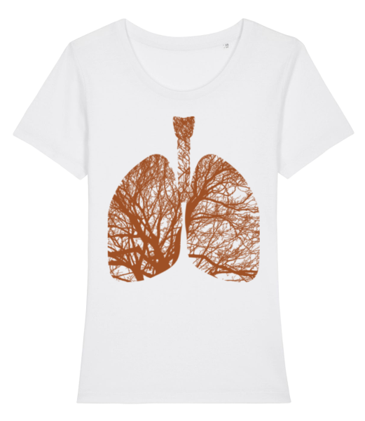 Baum Lungen - Frauen Bio T-Shirt Stanley Stella - Weiß - Vorne