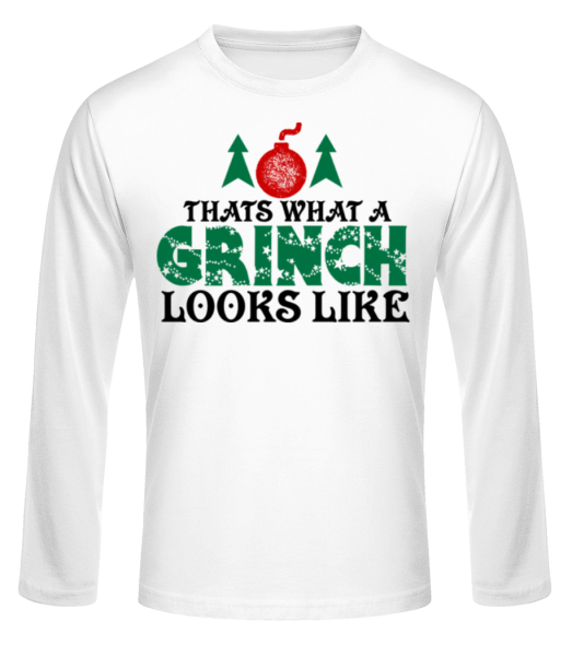 What A Grinch Looks Like - Men's Basic Longsleeve - White - Front
