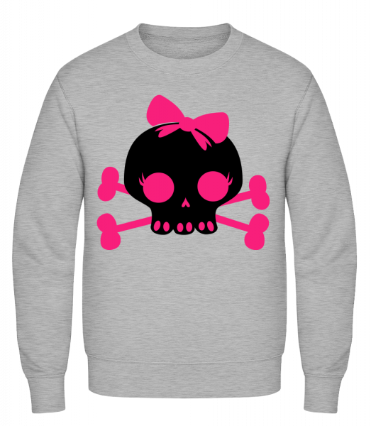 Emo Skull Pink - Classic Set-In Sweatshirt - Heather Grey - Vorn
