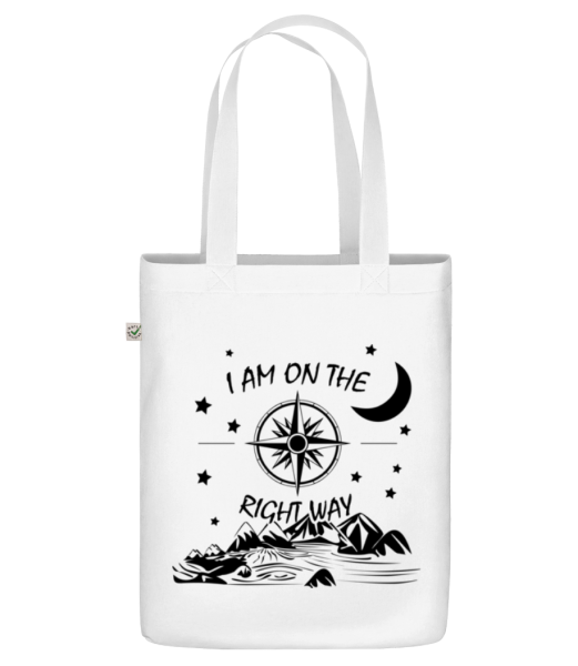 I Am On The Right Way - Organic tote bag - White - Front