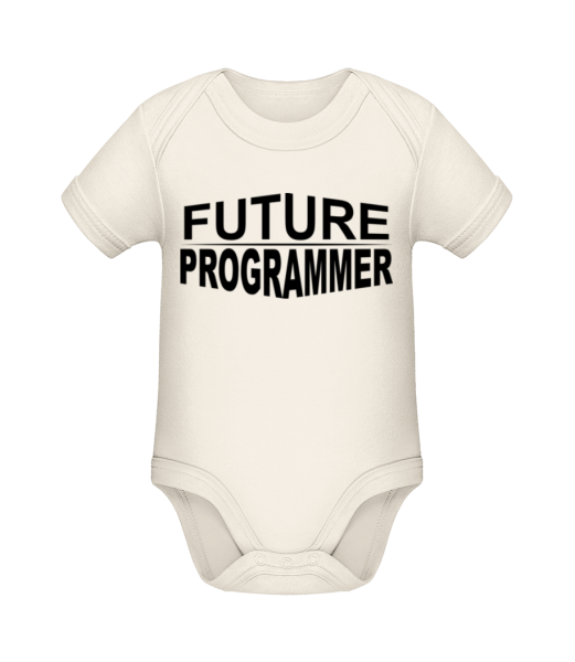 Future Programmer - Baby Bio Strampler - Creme - Vorne