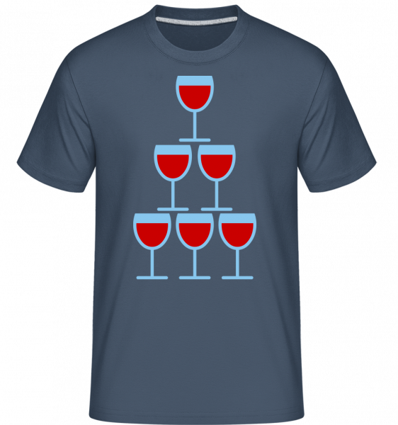 Wine Glasses Icon -  Shirtinator Men's T-Shirt - Denim - Vorn