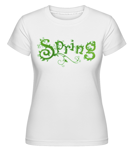Spring Lettering -  Shirtinator Women's T-Shirt - White - Front