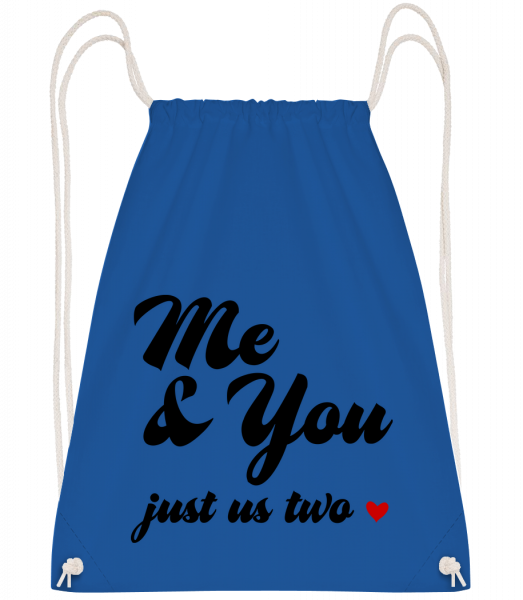 Me & You - Just Us Two - Turnbeutel - Royalblau - Vorn