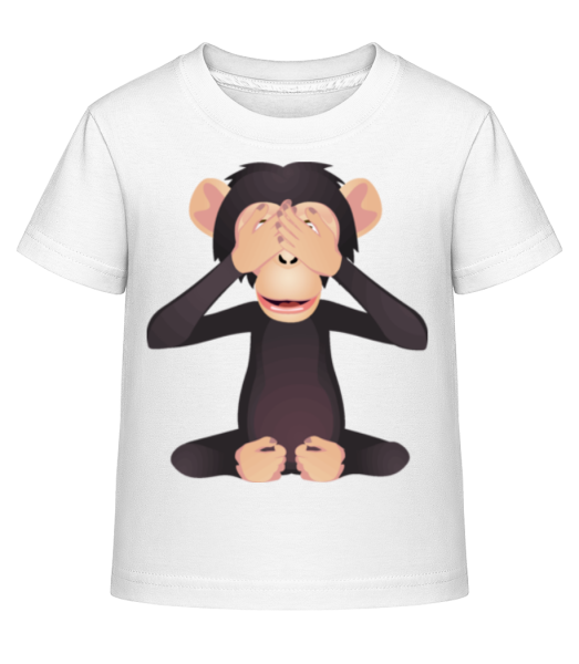 Blinder Affe - Kinder Shirtinator T-Shirt - Weiß - Vorne