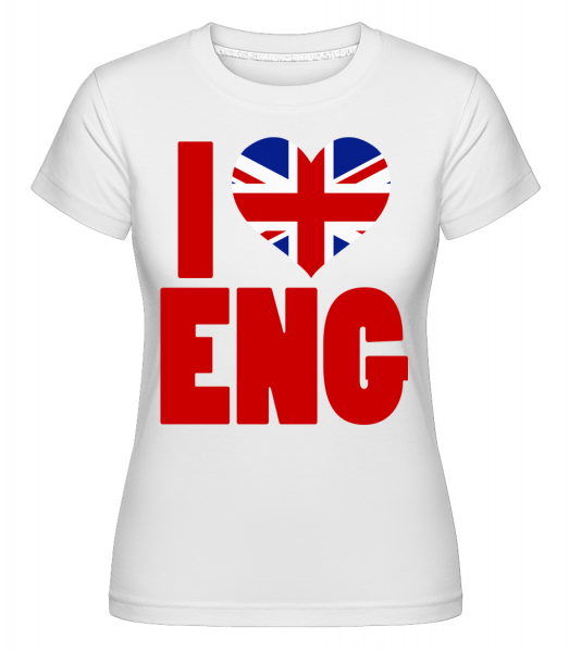I Love England -  Shirtinator Women's T-Shirt - White - Front