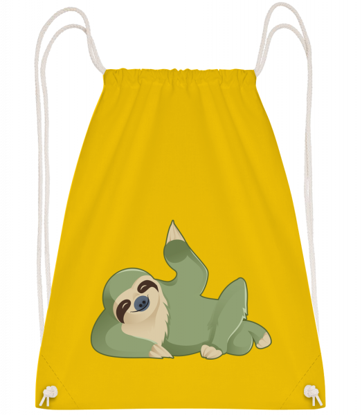Sloth Beckons - Gym bag - Yellow - Front