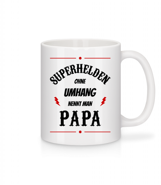 Superhelden Nennt Man Papa - Tasse - Weiß - Vorn
