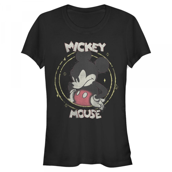 Disney Classics - Micky Maus - Mickey Gritty - Frauen T-Shirt - Schwarz - Vorne