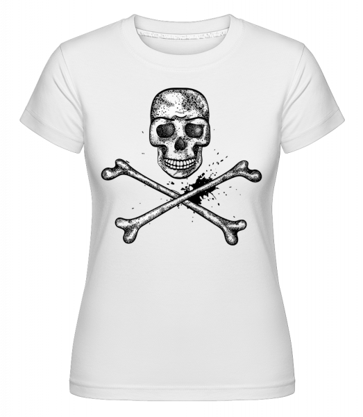 Skull Comic -  Shirtinator Women's T-Shirt - White - Vorn