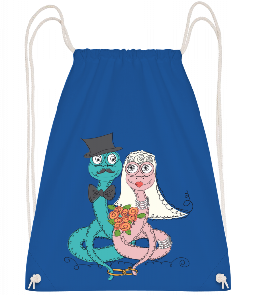 Married Monsters - Drawstring Backpack - Royal blue - Vorn