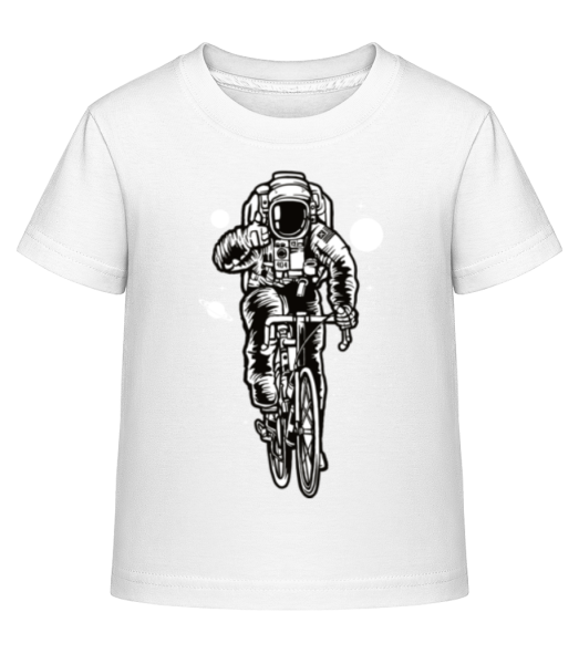Astronaut Bicycle - Kinder Shirtinator T-Shirt - Weiß - Vorne