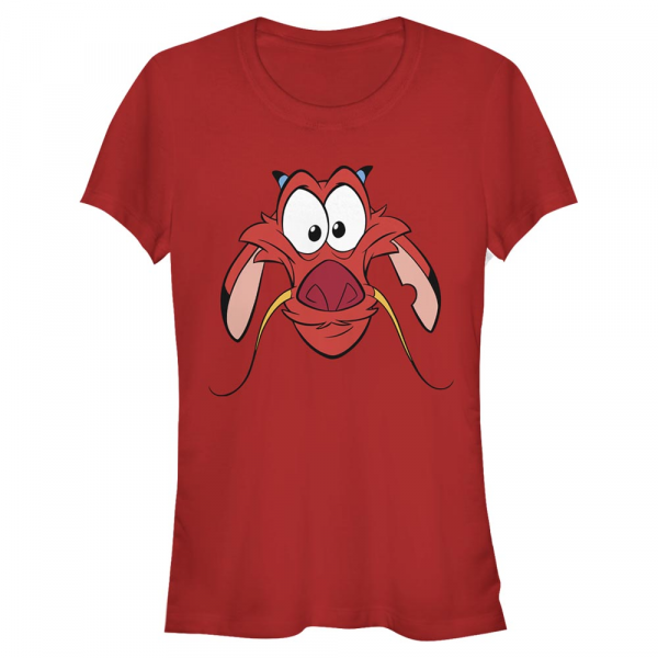Disney - Mulan - Mushu Big Face - Frauen T-Shirt - Rot - Vorne