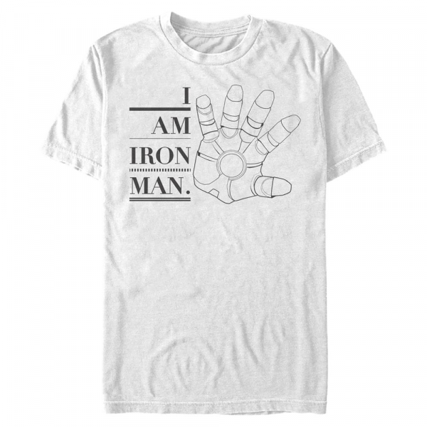 Marvel - Avengers - Iron Man Iron Hand - Männer T-Shirt - Weiß - Vorne
