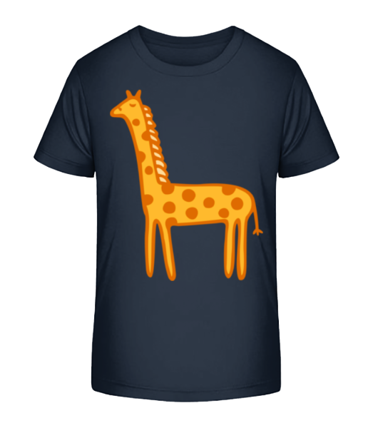 Kids Comic - Giraffe - Kid's Bio T-Shirt Stanley Stella - Navy - Front