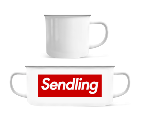Sendling - Emaille-Tasse - Weiß - Vorne