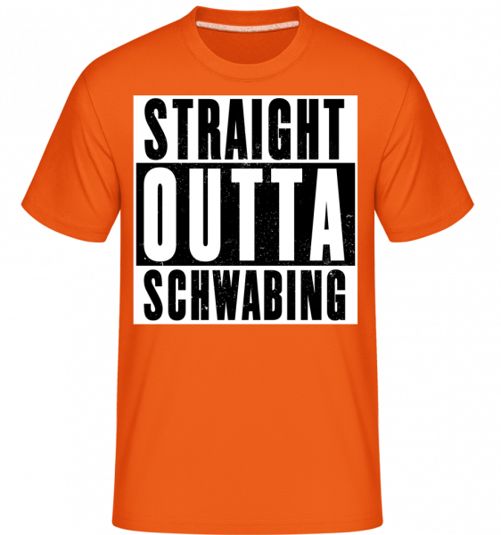 Straight Outta Schwabing - Shirtinator Männer T-Shirt - Orange - Vorn
