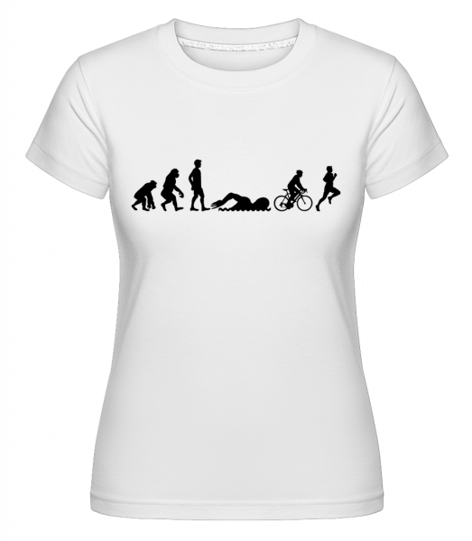 Evolution des Triathlons - Shirtinator Frauen T-Shirt - Weiß - Vorn