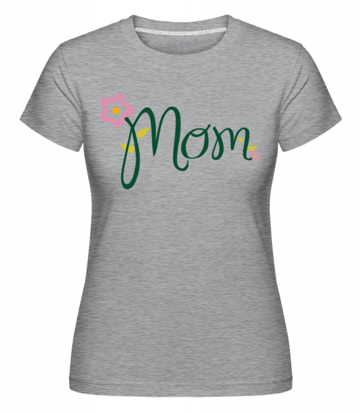 Mom Blume - Shirtinator Frauen T-Shirt - Grau meliert - Vorn