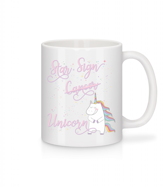 Star Sign Unicorn Cancer - Mug - White - Front