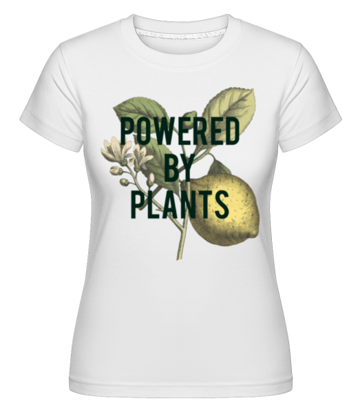 Powered By Plants -  Shirtinator Women's T-Shirt - White - Front