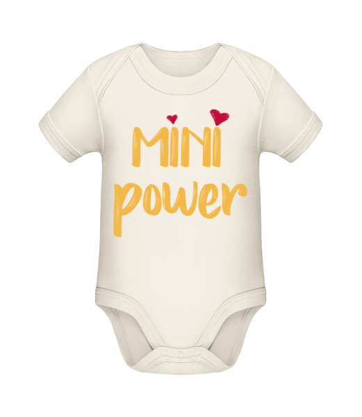 Mini Power - Baby Bio Strampler - Creme - Vorne