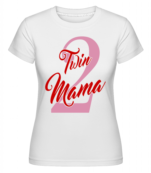 Twin Mama -  Shirtinator Women's T-Shirt - White - Vorn