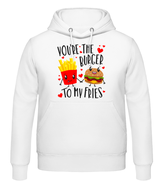 Burger To My Fries - Men's Hoodie - White - Front