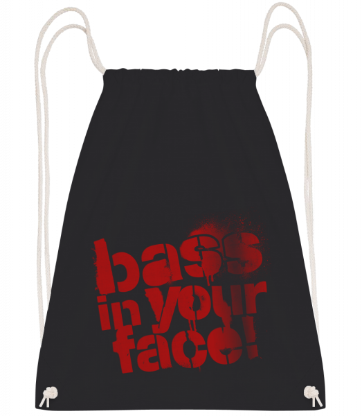 Bass In Your Face - Turnbeutel - Schwarz - Vorn