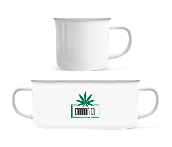 Cannabis Co. Icon - Enamel-cup - White - Front