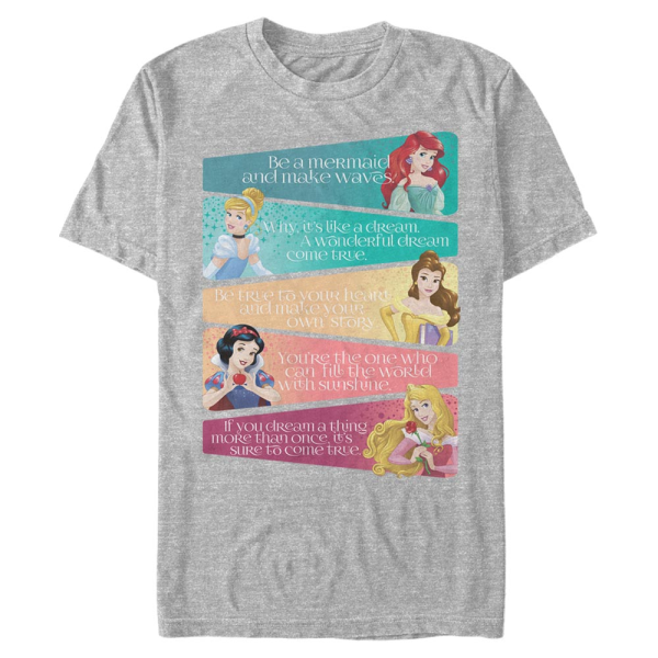 Disney Princesses - Skupina Princess Adjectives - Men's T-Shirt - Heather grey - Front