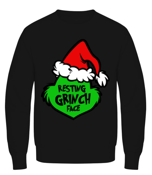 Resting Grinch Face 2 - Men's Sweatshirt - Black - Front