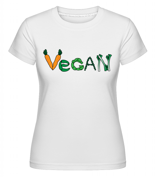 Vegan Vegetables -  Shirtinator Women's T-Shirt - White - Front