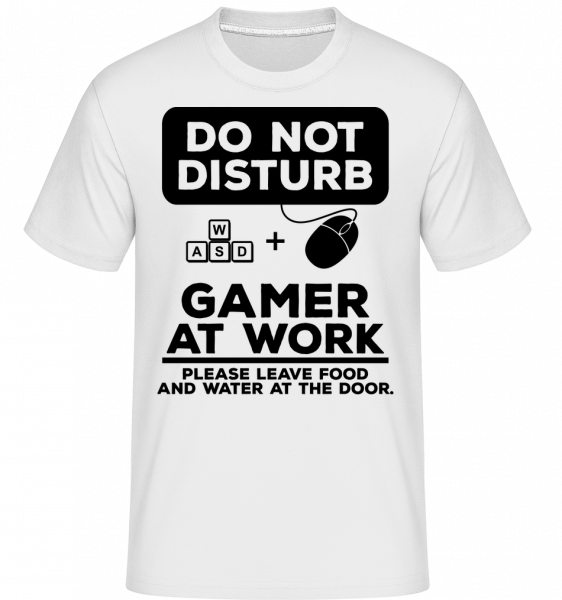 Do Not Disturb Gamer -  Shirtinator Men's T-Shirt - White - Front