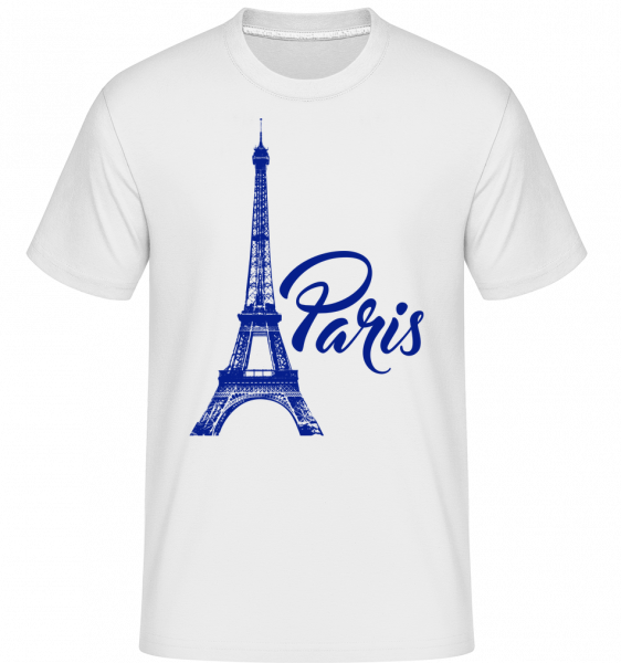 Paris France Blue -  Shirtinator Men's T-Shirt - White - Front