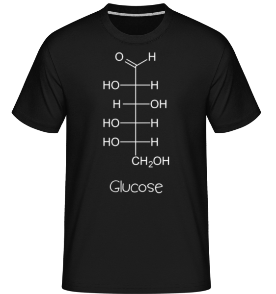 Glucose Chemische Formel - Shirtinator Männer T-Shirt - Schwarz - Vorne